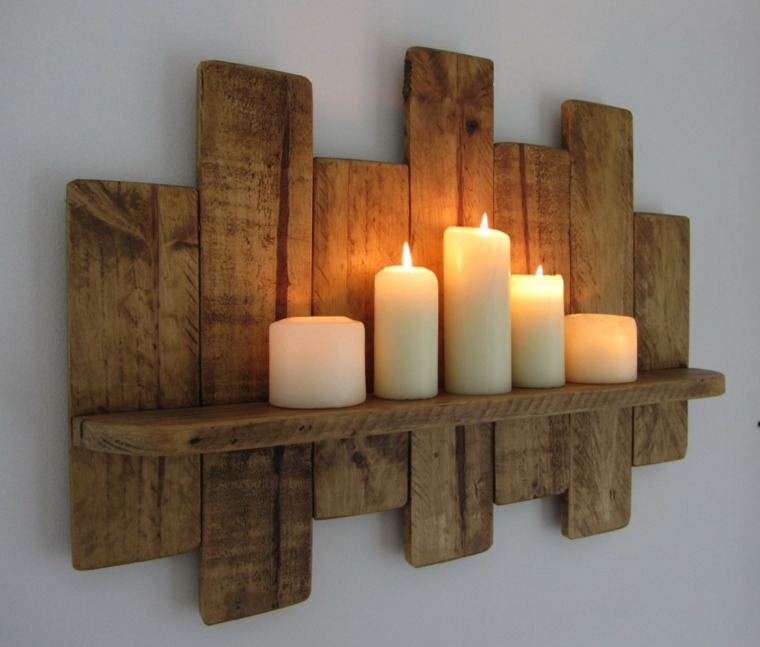 diy-shelf-wall pallet-of-wood-candles