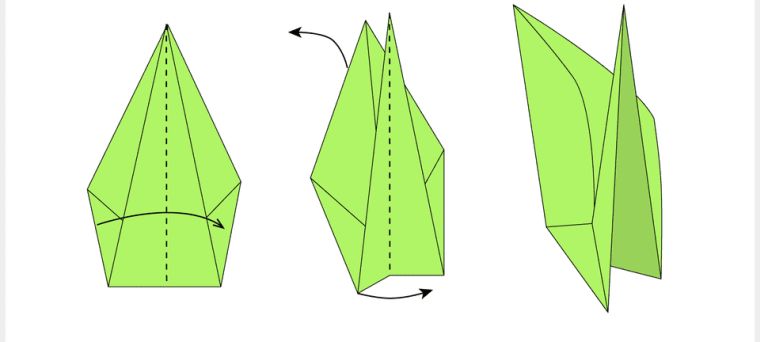 DIY blomma-origami-single-instruktionssteg