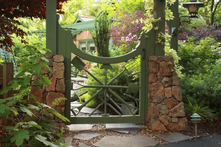 DIY garden gate outside