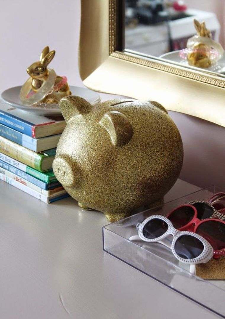 diy-piggy-silver förgyllda-färg-metalliska-idé-färg