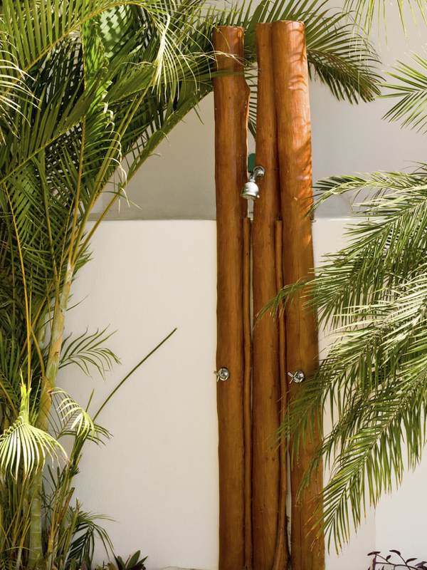 outdoor bamboo shower