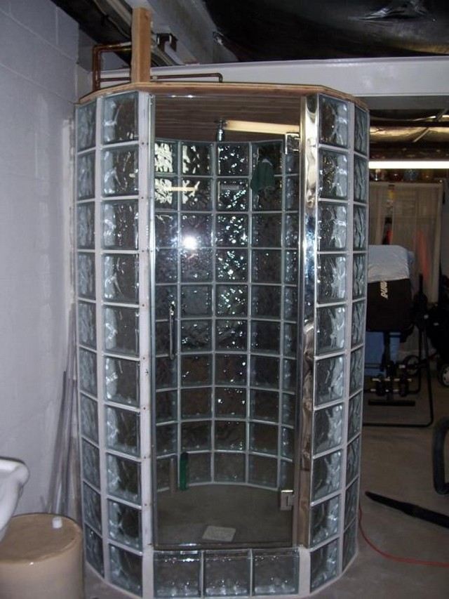 shower blocks glass