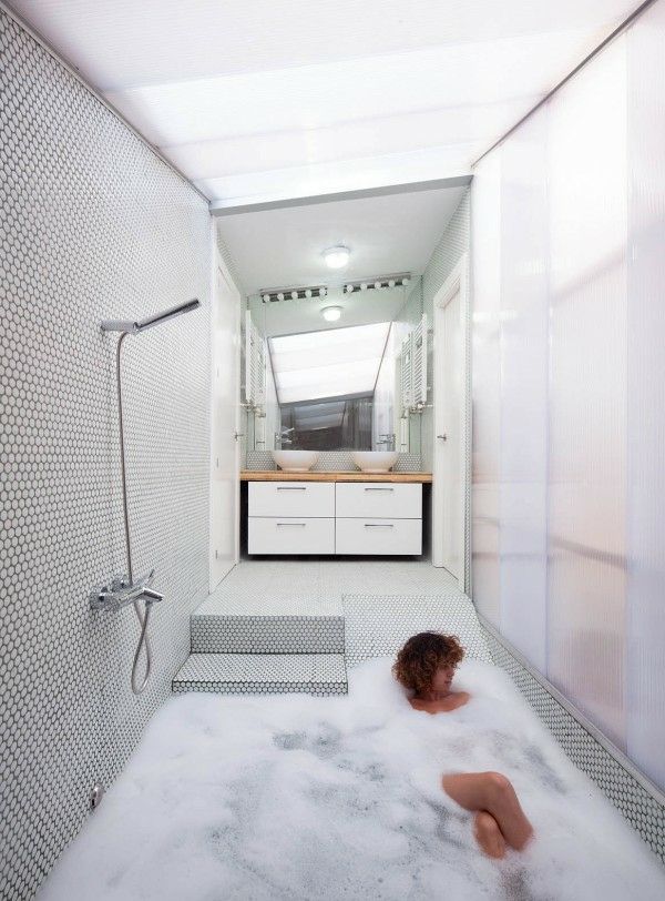 shower cabin bathtub ultra modern mosaic