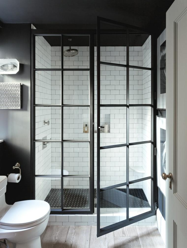 shower design idea bathroom black and glass