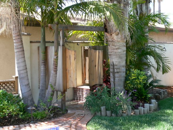 outdoor shower garden