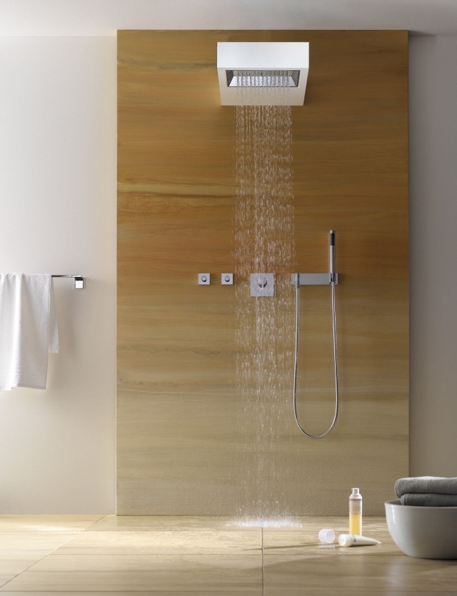 Italian-effect shower-head-square-plui