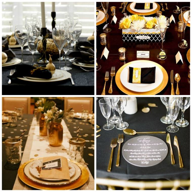 set the table in black gold