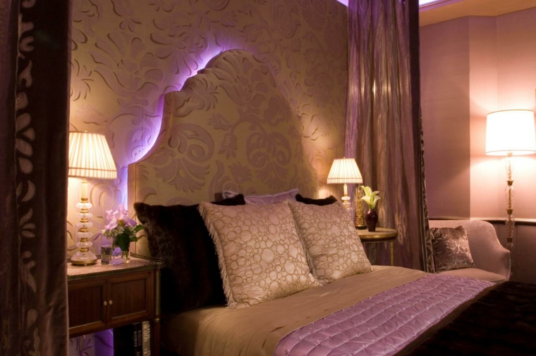 bedroom idea headboard light design luxury