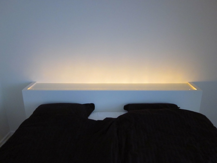headboard lighting integrated idea light bedroom cushions