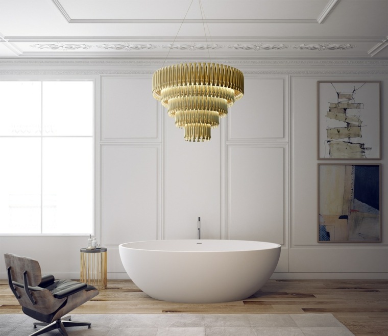 bathroom idea lighting fixture suspension design modern bathtub