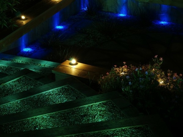 lighting garden modrne stairs