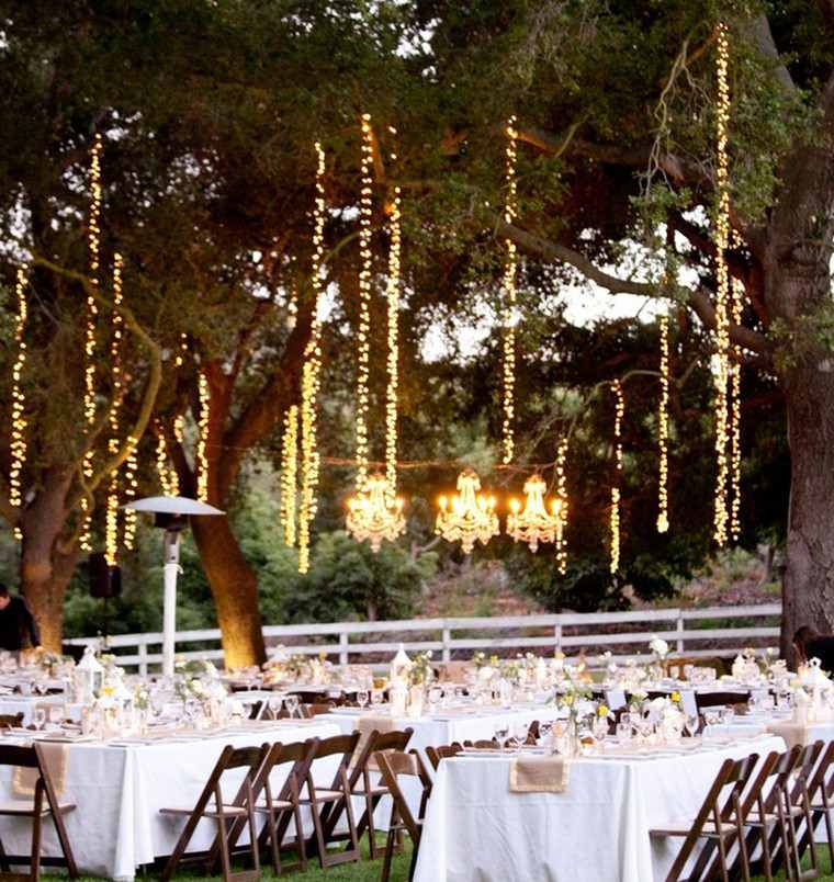 light garlands outdoor decorating idea space outdoor party