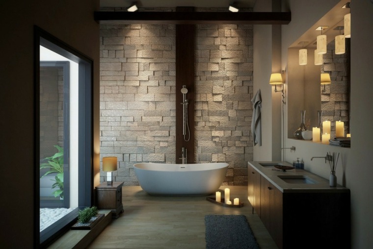 bathroom lighting idea white bathtub design lighting fixture hanging idea furniture wood