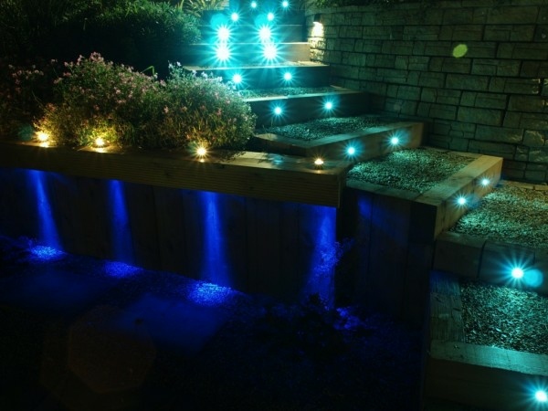 lighting modern garden terrace