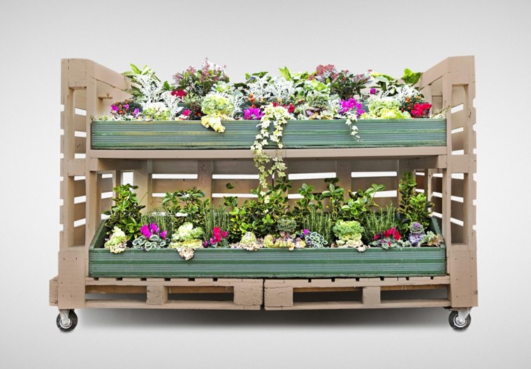 møbler pallet blomster ideen