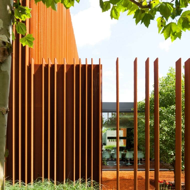 patina rust garden fence steel corten