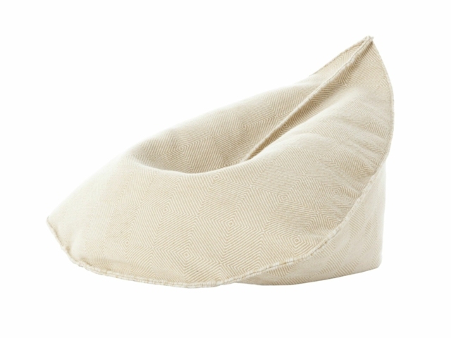 Stylish White Comfortable Wool Floor Cushion