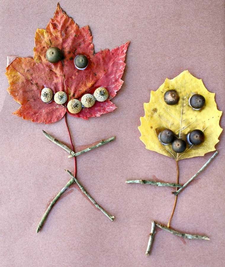 activity manual autumn child adult leaves autumn tassels diy