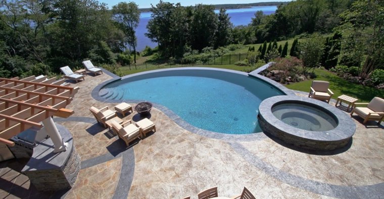 surround pool outdoor concrete ideas