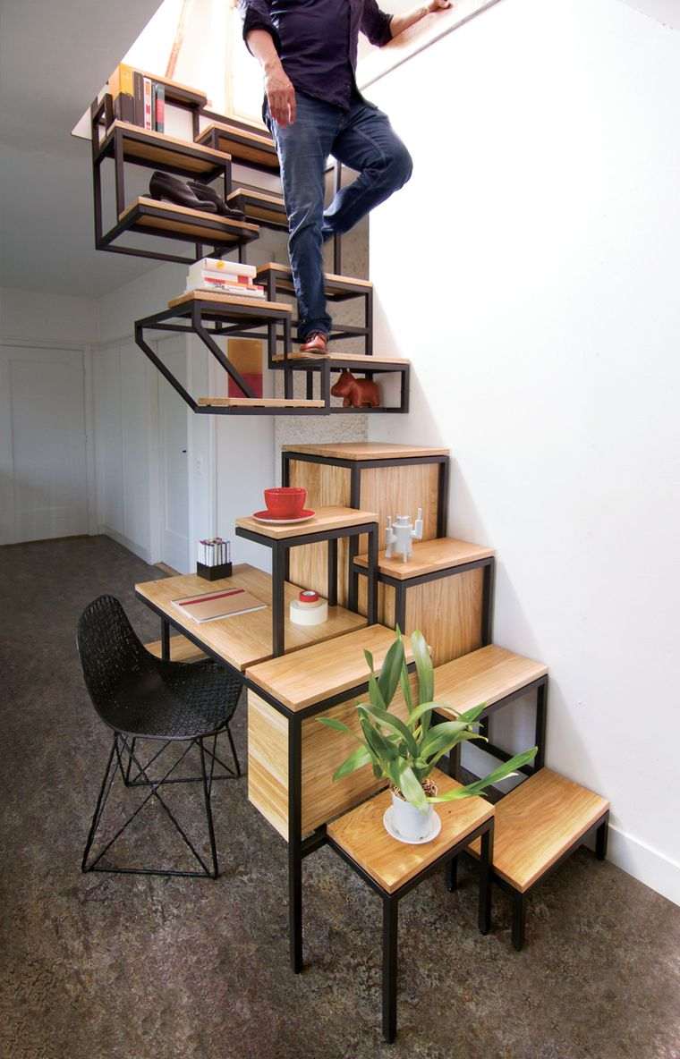 stairs bookcase design wood small stairs idea interior deco