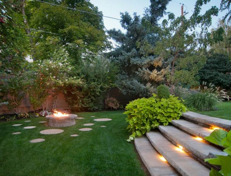 exterior staircase contemporary lighting design garden