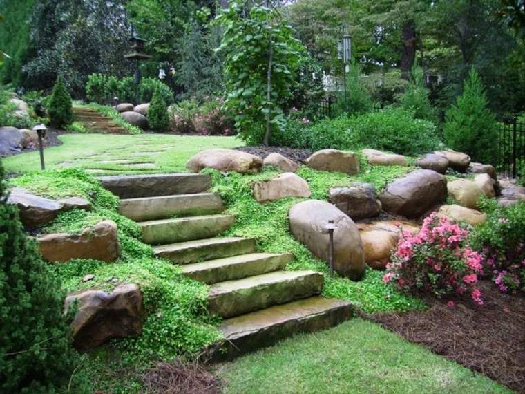 outdoor stairs garden small house entrance