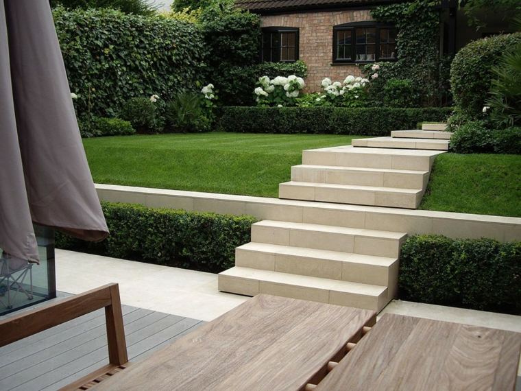 outdoor stairway garden modern design