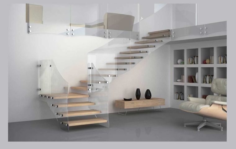 modern design inre trappa