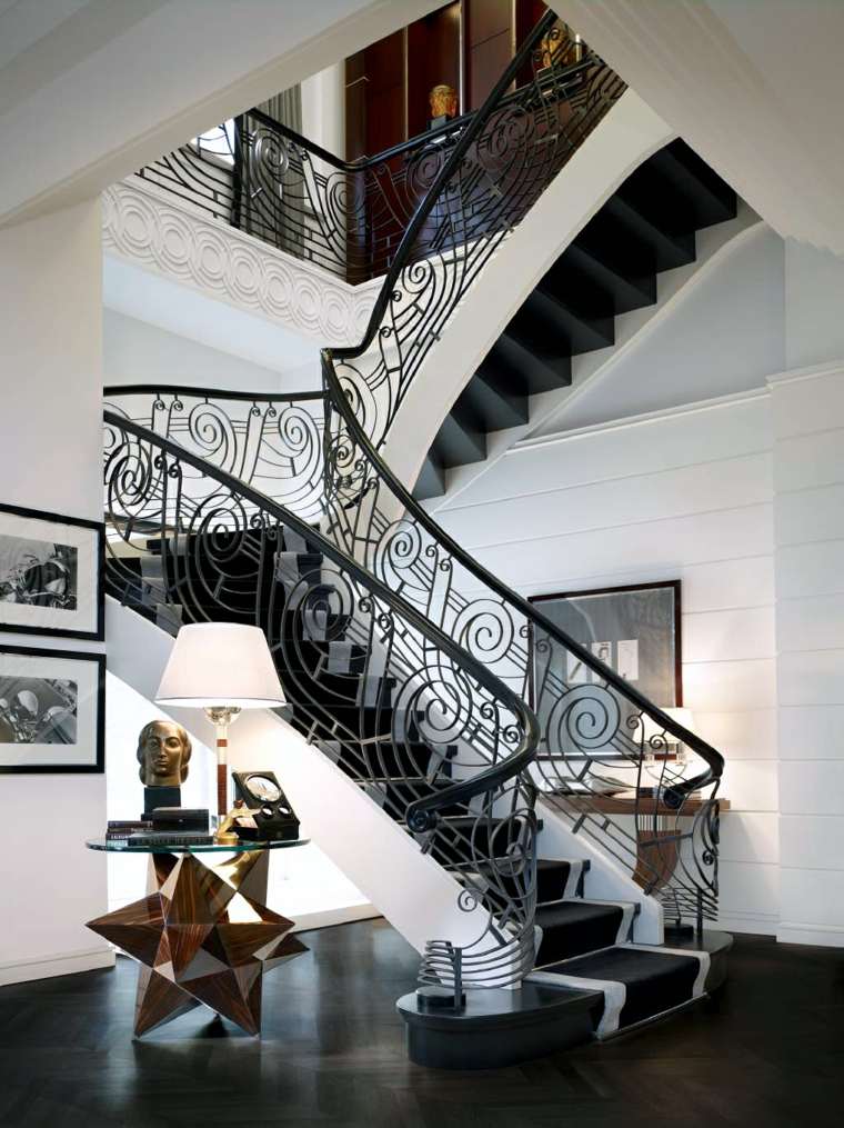 stairs interior railing arabesque classic design