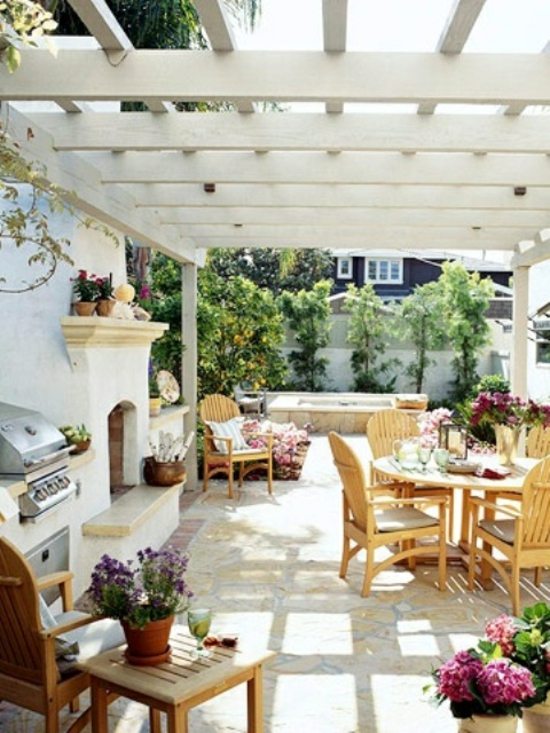 outdoor space white deco