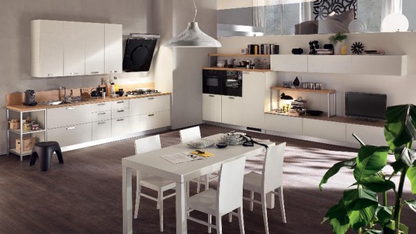 contemporary kitchen storage space