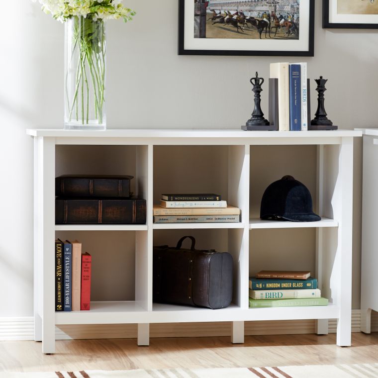 shelf between storage cubes