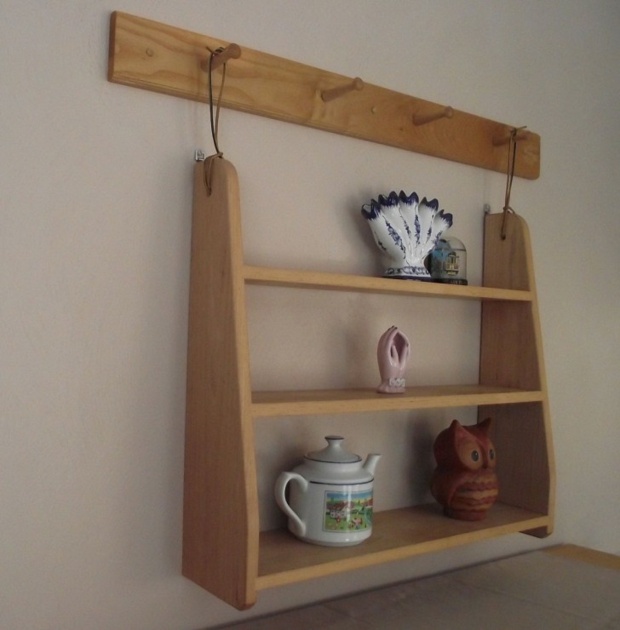 hanging shelf solid wood