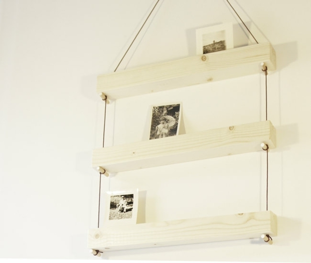 hanging shelf photo idea