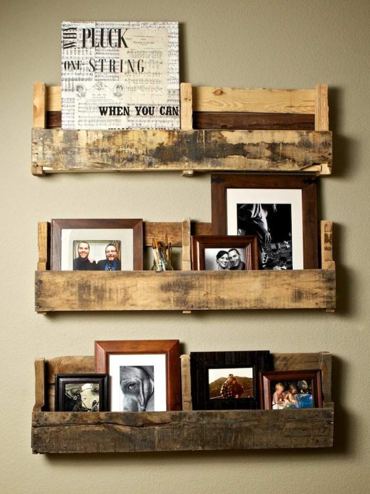 shelves wall wood idea storage recycling furniture diy idea