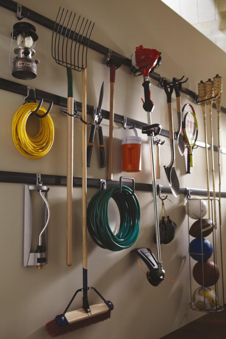 range garden tools wall garage storage idea