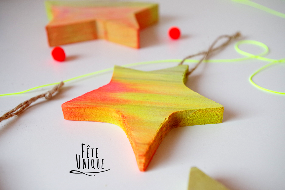 decoration diy christmas idea star wooden suspension