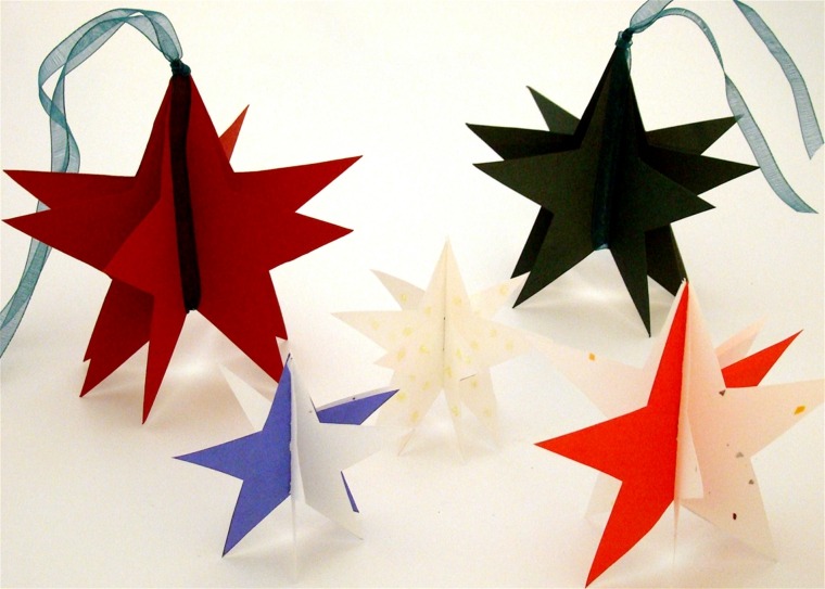 decoration paper christmas star idea deco fir