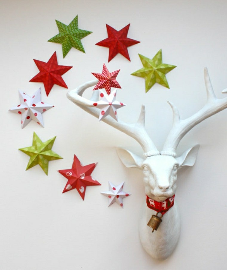 deco christmas wall decoration to make paper star idea