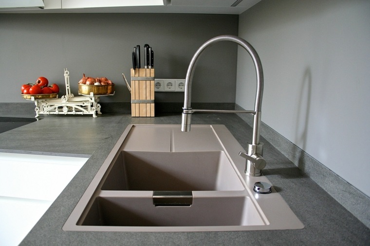 sink in granite kitchen modern deco