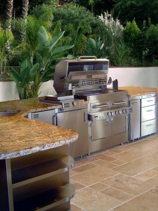 outdoor ultra modern kitchen