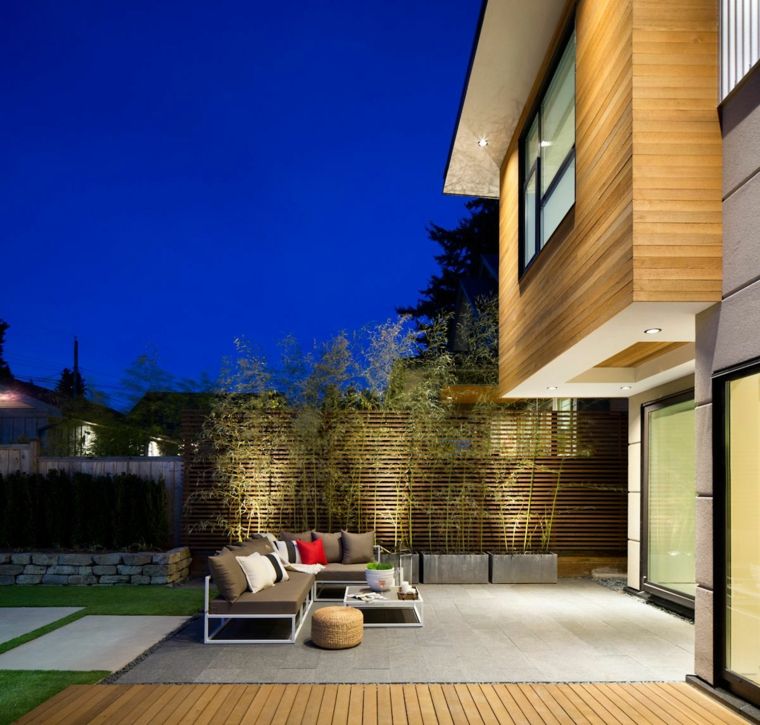 modern design gardens breezes wood view