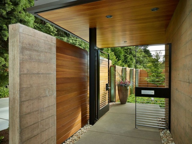 outdoor house modern wood