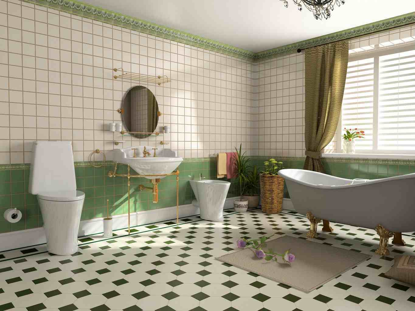 classic style retro bathroom