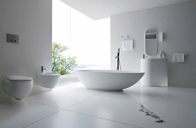 Elegant white bathroom faience