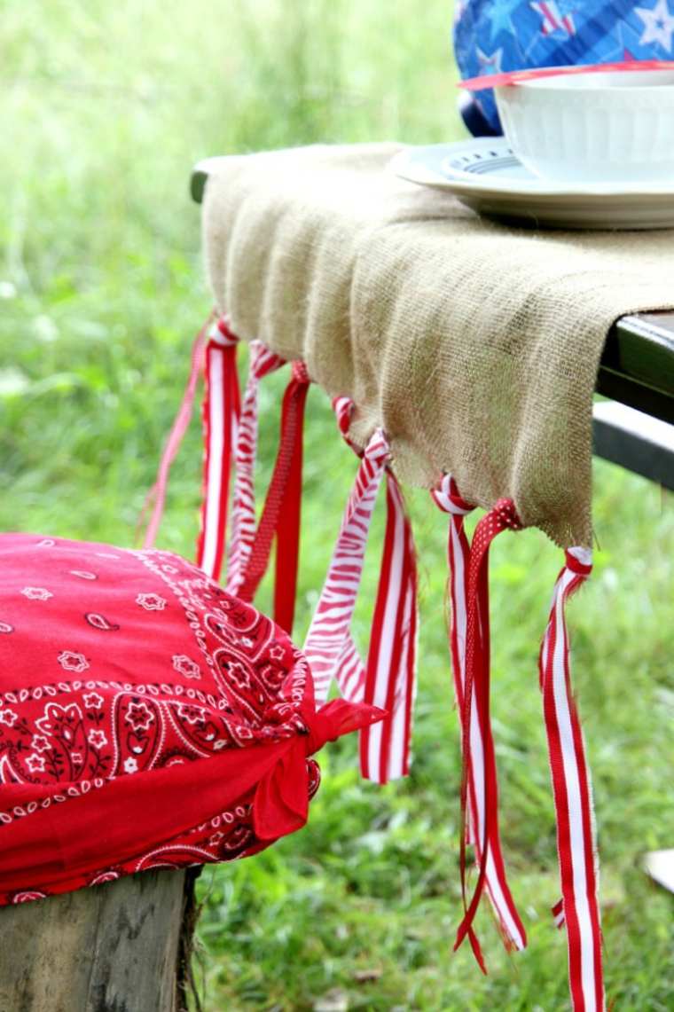 table decoration outdoor idea table runner in burlap