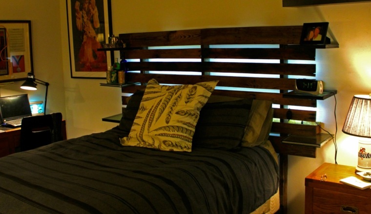 headboard making pallet wood idea bedroom