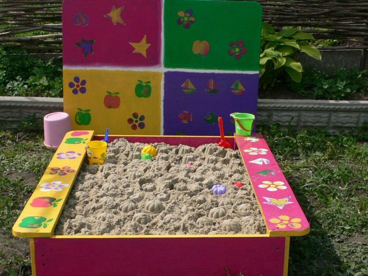 make an outdoor playground sandbox-wood