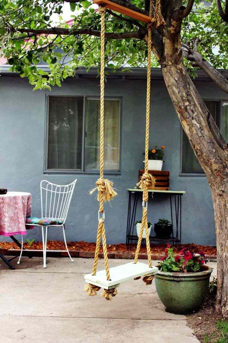 make a child-swing-vintage outdoor play area