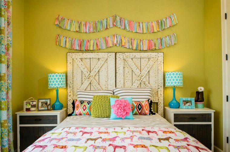 make a headboard bedroom children idea deco wood